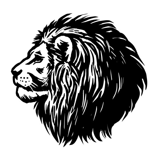 狮头手绘写实画图片下载