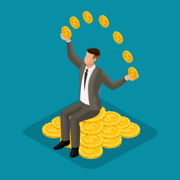 等距商人在银行里存了很多钱图片下载