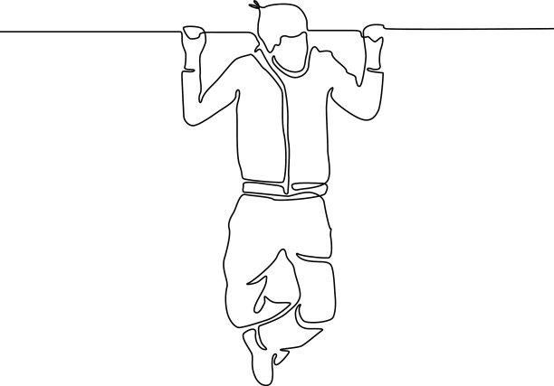 连续线员挂在单杠上图片下载