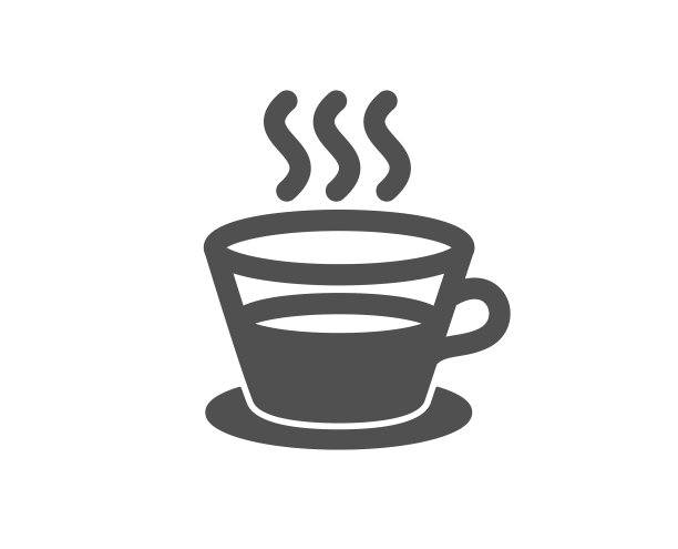 咖啡和茶是热饮的标志图片下载