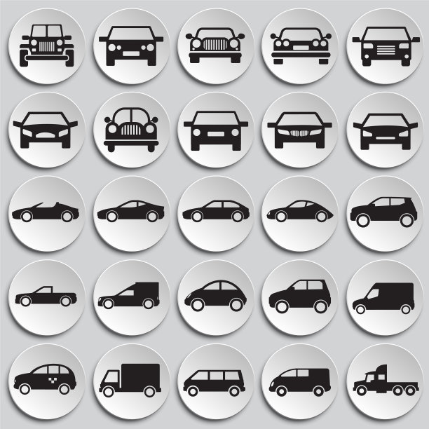 设置在车牌背景上的汽车图标图片下载