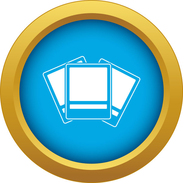 照片图标蓝色孤立图片下载