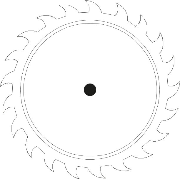 圆锯圆盘图标孤立在白色上图片下载