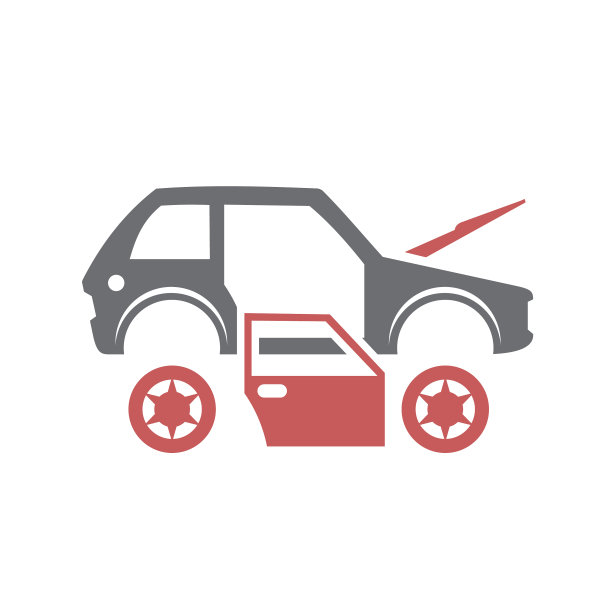 汽车故障图标上的白色背景图形图片下载