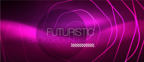 氖发光的波，神奇的能量和光运动图片下载