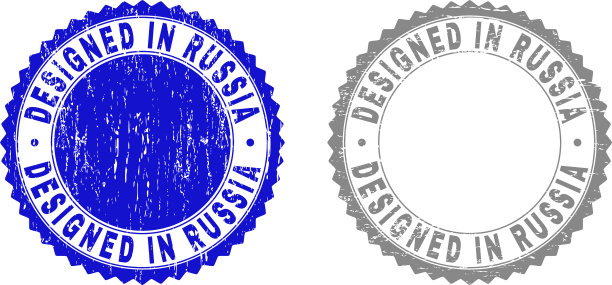 Grunge设计在俄罗斯纹理邮票图片下载