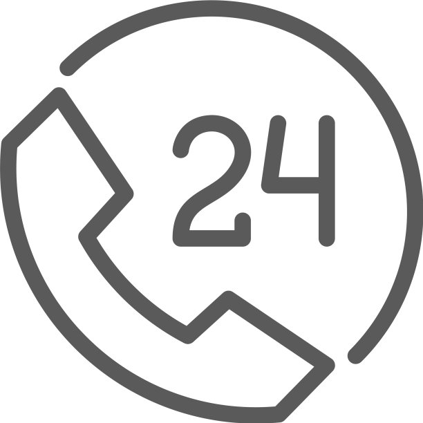 圆形时钟热线24小时服务帮助时间图片下载