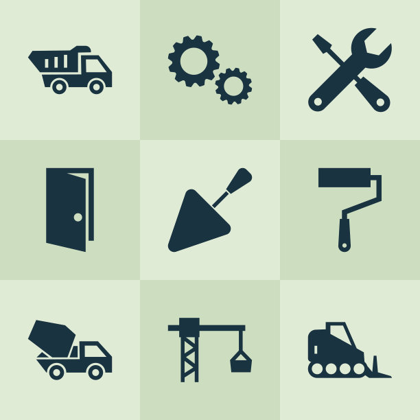 建筑图标设置与门翻斗泥铲图片下载