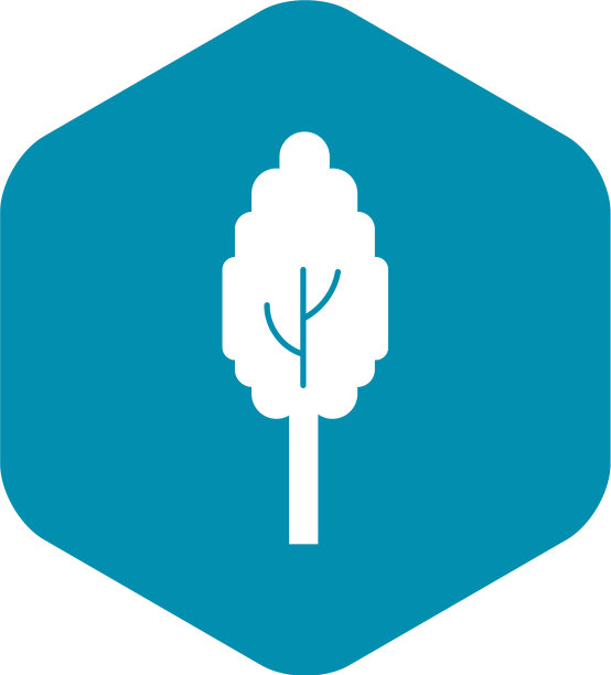 简约风格的生态树图标图片下载