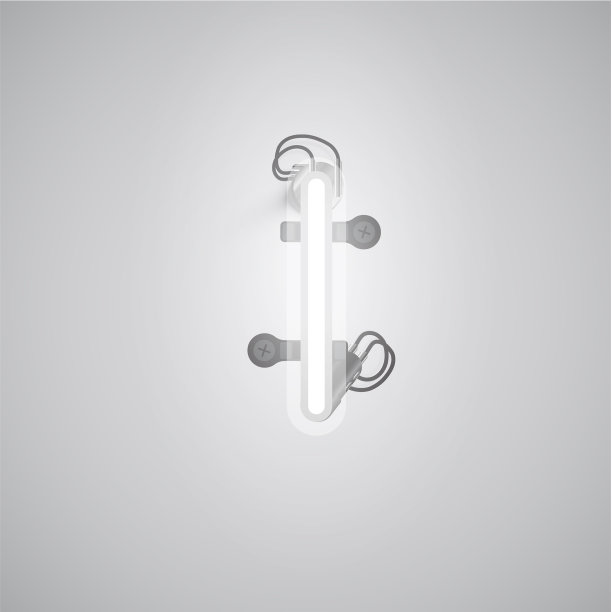 灰色现实霓虹人物与电线和图片下载