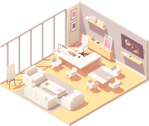 等距CEO办公室内部图片下载