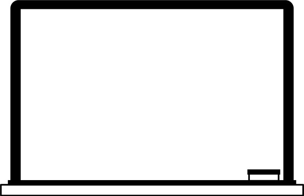 黑板和橡皮隔离卡通在黑色图片下载