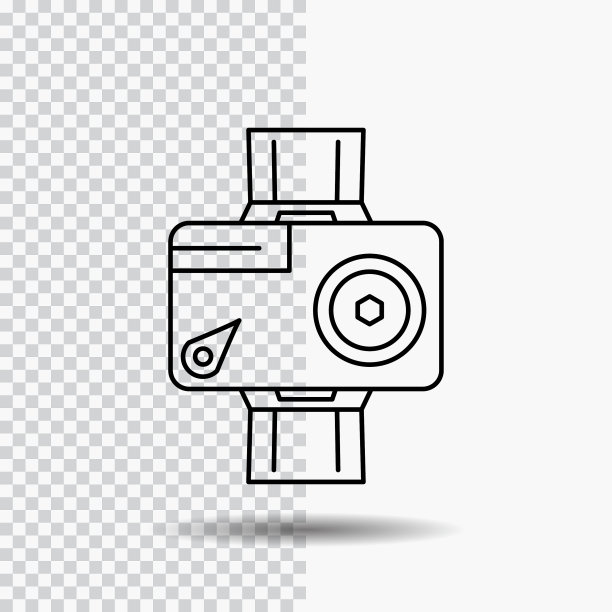 摄像动作数码视频照片线图标开启图片下载