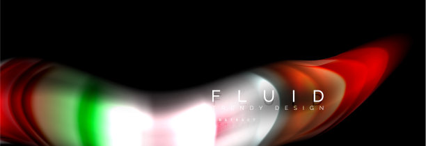 明亮的彩色液体流体线条上的黑色图片下载