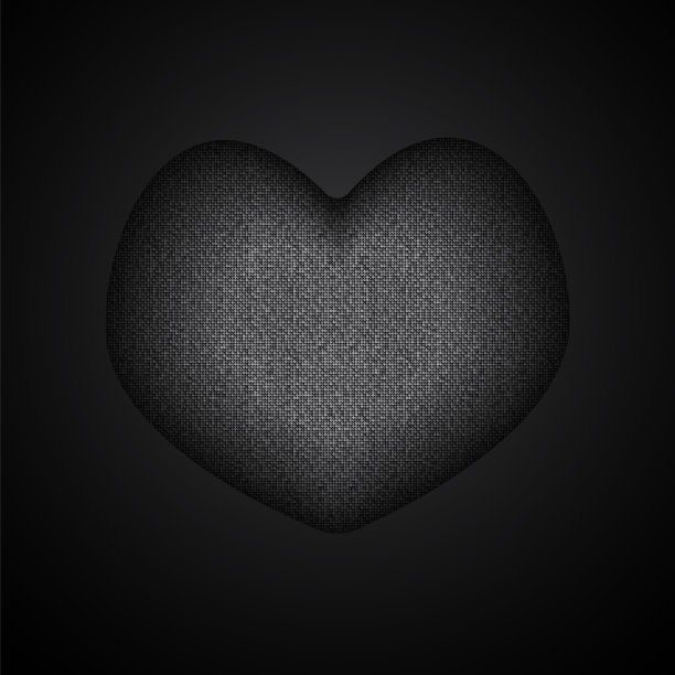 银色的亮片闪耀着心形，象征着爱图片下载