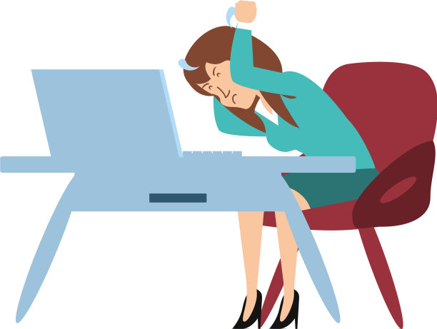 女商人坐在工作场所图片下载