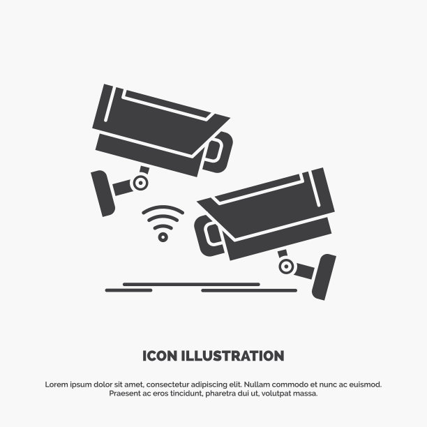 闭路电视摄像头安全监控技术图标图片下载