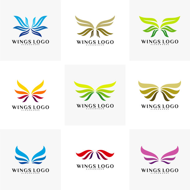 套翼logo色彩翼logo设计理念图片下载