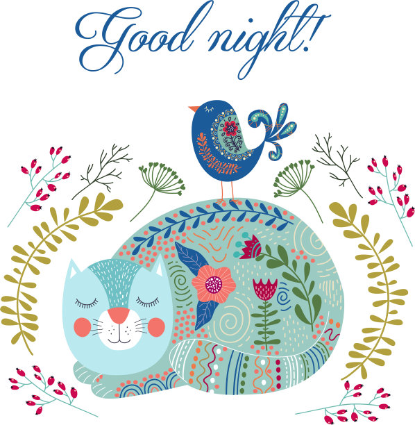 晚安艺术缤纷伴着图片下载