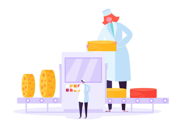 奶酪包装生产线生产牛奶食品图片下载