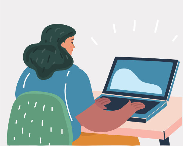 聪明职业女性的后视图图片下载