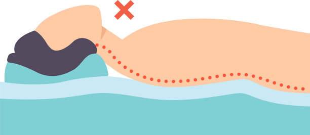 仰卧的男人睡姿不正确图片下载