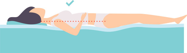 仰卧的妇女正确的睡眠姿势图片下载