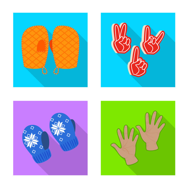 拥有和纺织图标集图片下载