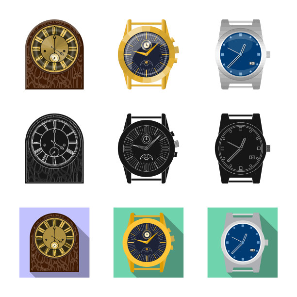 时钟和时间图标的设置图片下载