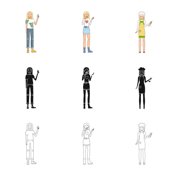 设计姿态和情绪符号图片下载