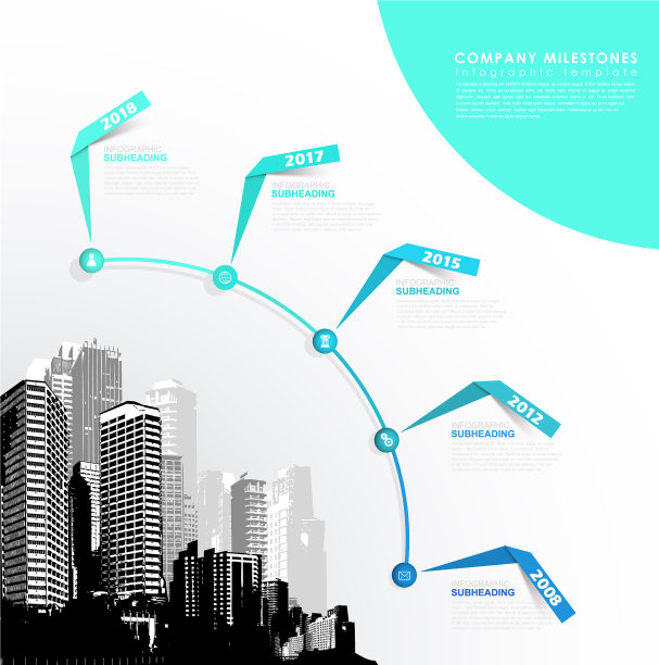 信息图表模板与五纸条图片下载