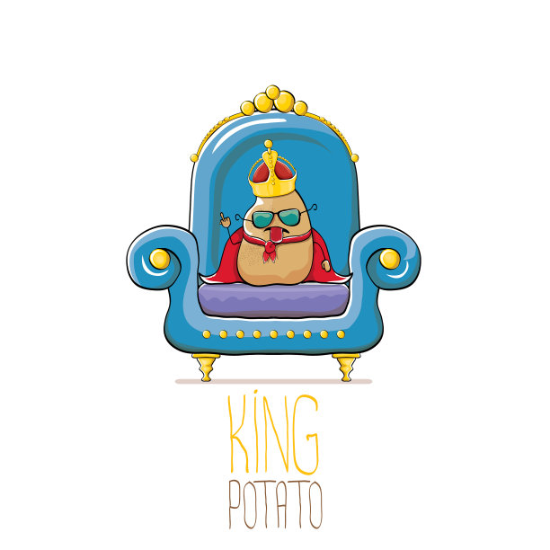 有趣的卡通可爱的棕色微笑国王图片下载