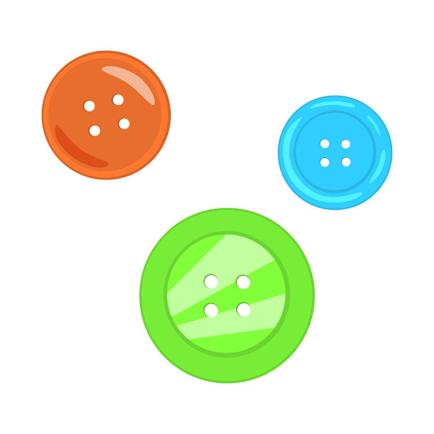 设计纽扣和螺纹标志套装图片下载