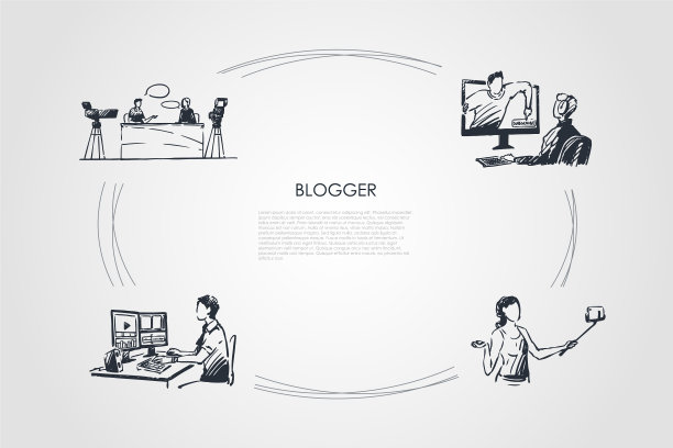 博主-人们制作自拍编辑视频图片下载
