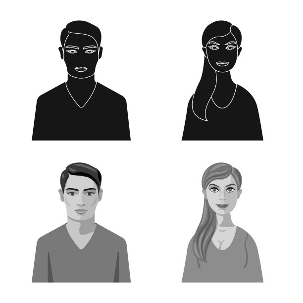 孤立的对象发型和职业图标图片下载