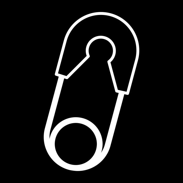 安全引脚线图标隔离图片下载