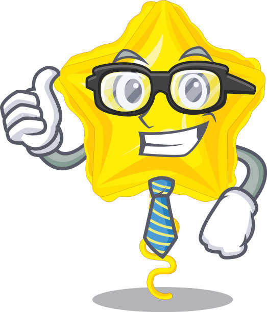 商人明星气球孤立中的角色图片下载