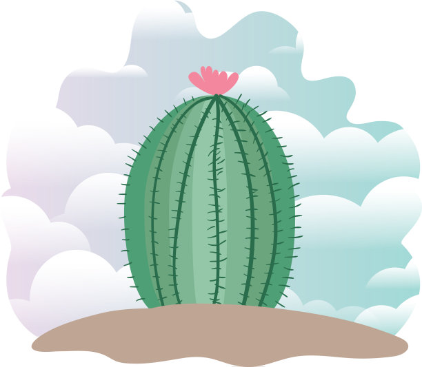 仙人掌在景观孤立图标图片下载