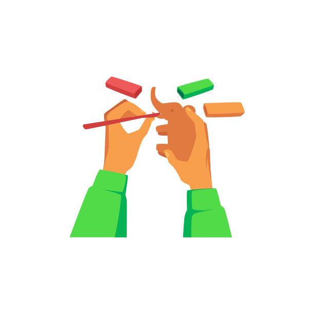 用橡皮泥做大象雕像的手图片下载