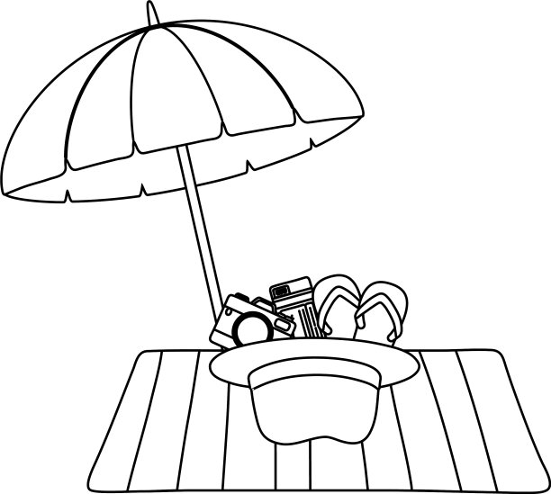 暑假放松卡通图片下载