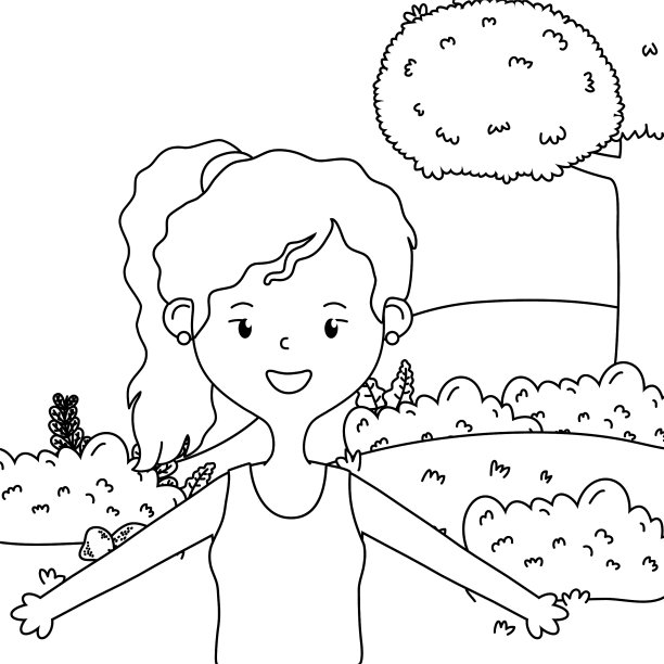 少女卡通设计图片下载