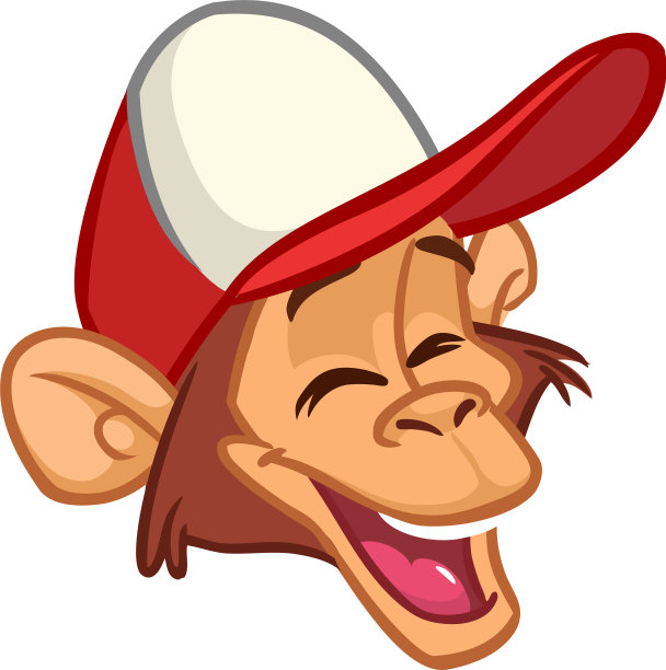 卡通猴子快乐的黑猩猩图片下载