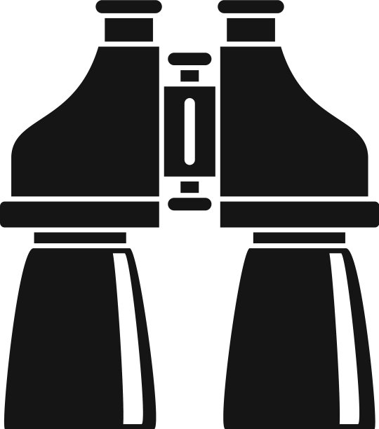 塑料双目图标简约风格图片下载