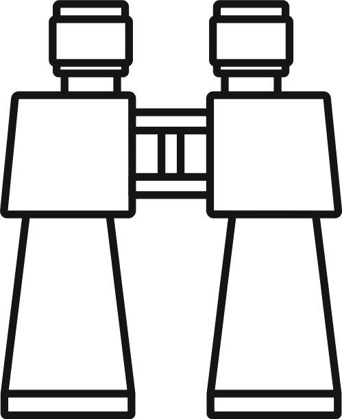 双目玩具图标轮廓风格图片下载