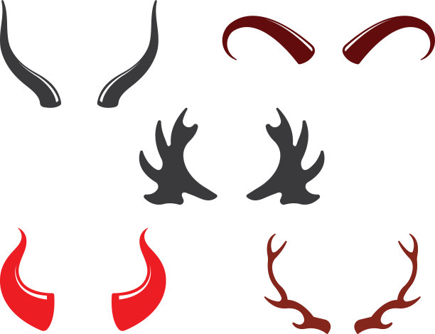 魔鬼角动物角标志图标图片下载