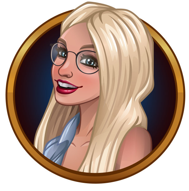 肖像美丽的金发和眼镜图片下载