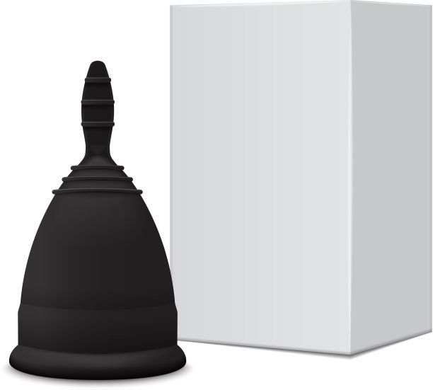 黑色月经杯女性卫生保护图片下载