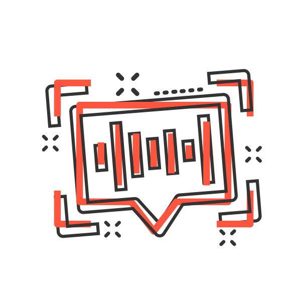 漫画风格的语音识别图标图片下载