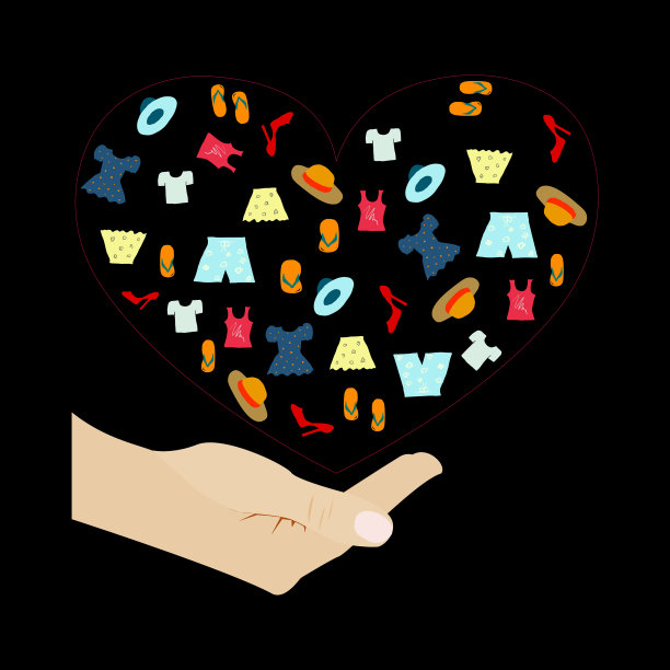 小彩色衣服捐赠布捐赠图片下载