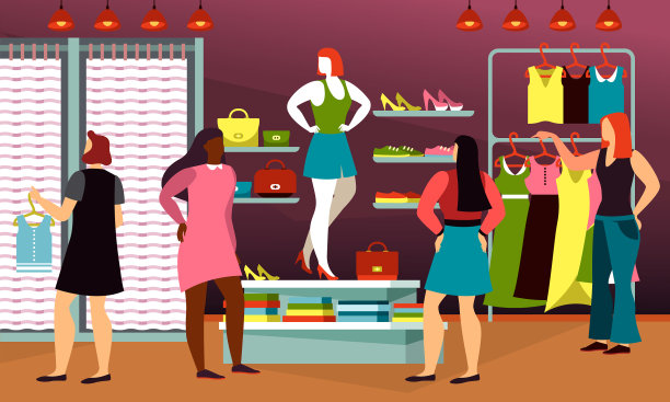 女装模特服装店图片下载